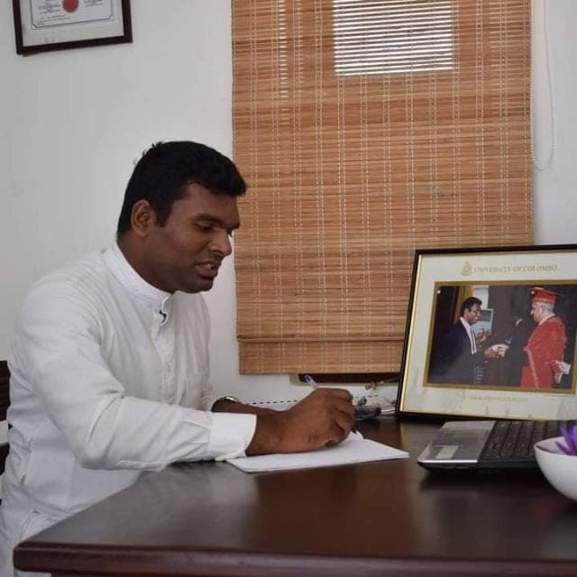 Dr. Udaya Prasanga, registered Ayurveda physician