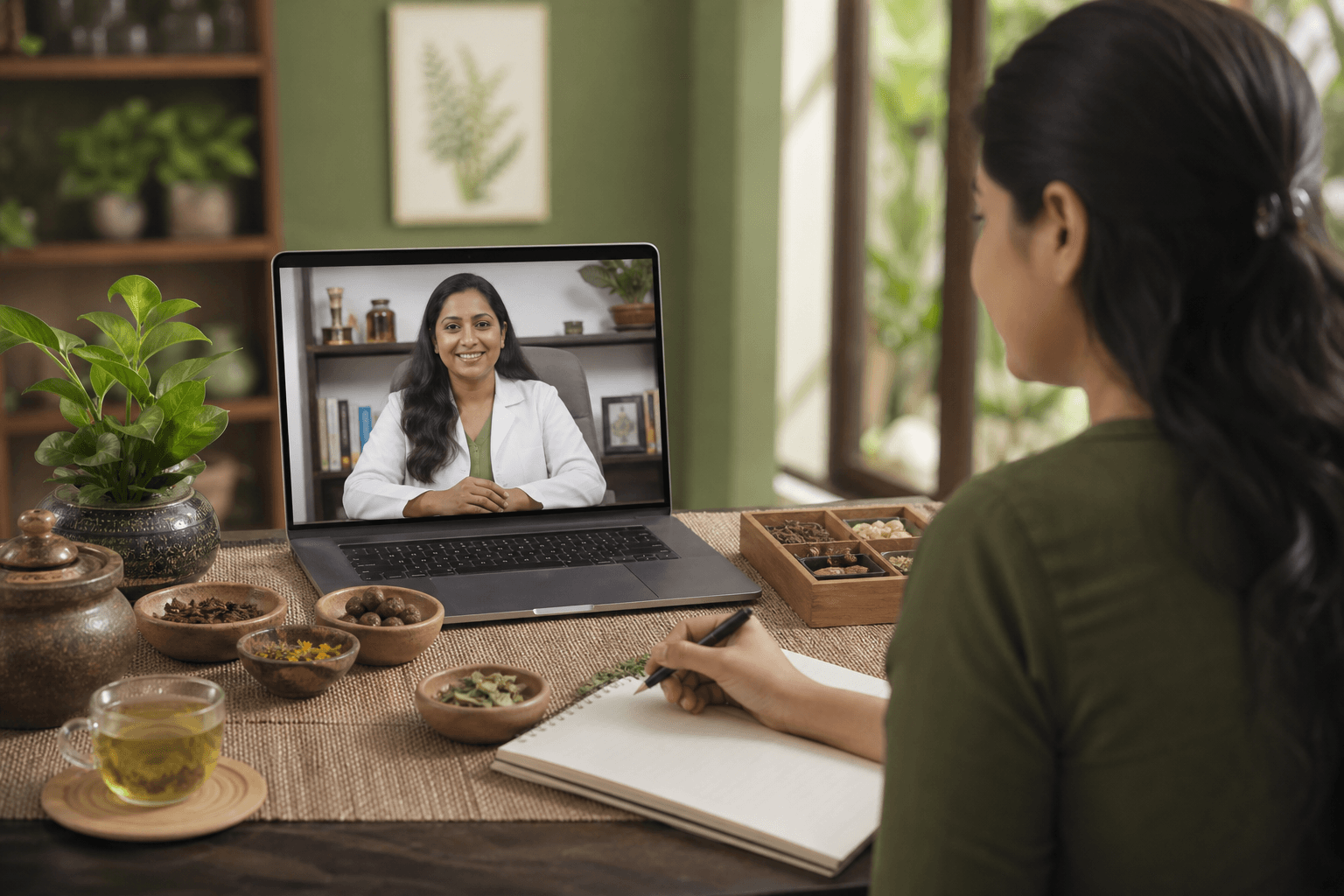 Online Ayurveda telemedicine consultation